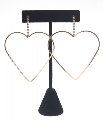 Rhinestone Drop Heart Earring EH704050 GOLD